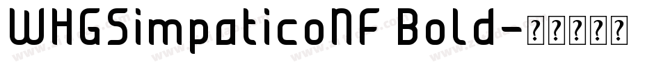 WHGSimpaticoNF Bold字体转换